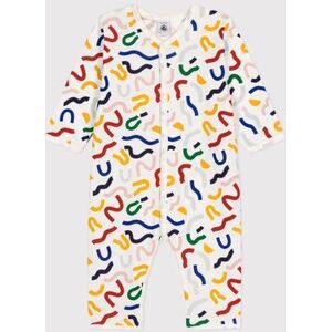 Petit Bateau Pyjama sans pied imprime phosphorescent en coton bebe Blanc Marshmallow/Blanc Multico 12M