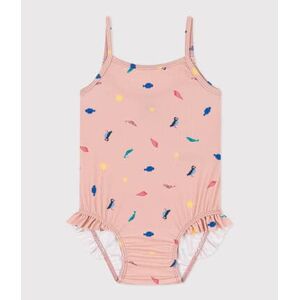 Petit Bateau Maillot de bain 1 piece bebe en matiere recyclee Rose Saline/Blanc Multico 18M