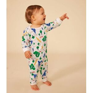 Petit Bateau Pyjama sans pied imprime Paris en coton bebe Blanc Marshmallow/Bleu Medieval 24M