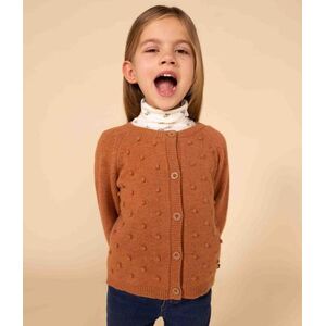 Petit Bateau Cardigan en laine enfant fille Marron Ecureuil 10A