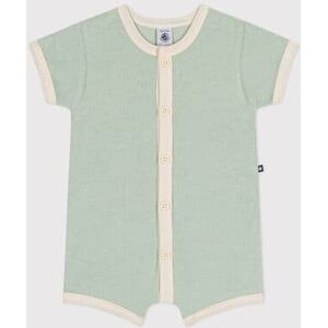 Petit Bateau Combinaison courte en bouclette eponge bebe Vert Herbier 6M