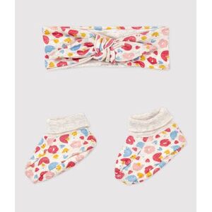 Petit Bateau Lot bandeau et chaussons fleuri bebe fille en coton biologique Variante 1 18M