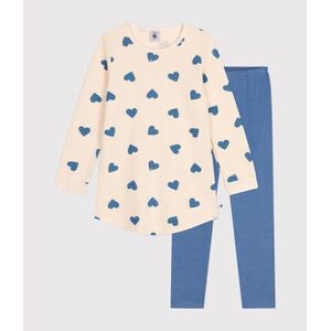 Petit Bateau Chemise de nuit en molleton gratté imprimé cœurs enfant Bleu Beach/ Avalanche 12A - Publicité