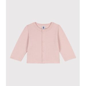 Petit Bateau Cardigan bebe en tubique uni Rose Saline 6M