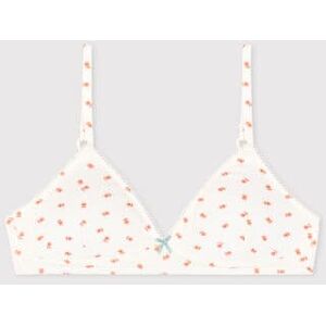 Petit Bateau Soutien gorge padde fleur en coton et elasthanne fille Blanc Marshmallow/Blanc Multico 75A