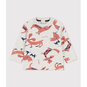 Petit Bateau Sweatshirt imprime animaux en molleton bebe Beige Montelimar/Blanc Multico 12M