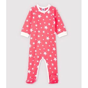 Petit Bateau Dors-bien zippe a etoiles bebe en coton Rose Peachy/Blanc Marshmallow 3M