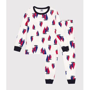 Petit Bateau Pyjama en coton imprime a motif bateaux enfant Blanc Marshmallow/Blanc Multico 12A