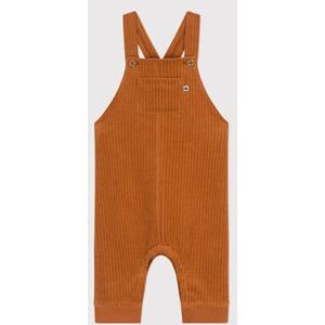 Petit Bateau Salopette longue en velours bebe Marron Ecureuil 24M