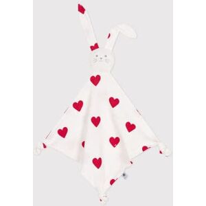 Petit Bateau Doudou coeur en coton Blanc Marshmallow/Rouge Terkuit TU