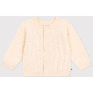 Petit Bateau Cardigan en tricot de coton bébé Écru Avalanche 24M - Publicité