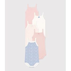 Petit Bateau Lot de 5 bodies bretelles fleurs en coton bebe Variante 1 18M