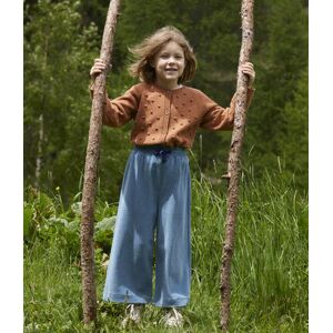 Petit Bateau Pantalon large en velours fin enfant fille Bleu Polochon 12A