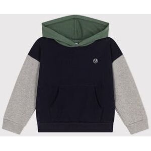 Petit Bateau Sweatshirt a capuche en molleton enfant garcon Bleu Smoking/Blanc Multico 4A