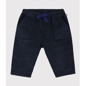 Petit Bateau Pantalon en velours grosses côtes bebe Bleu Smoking 36M