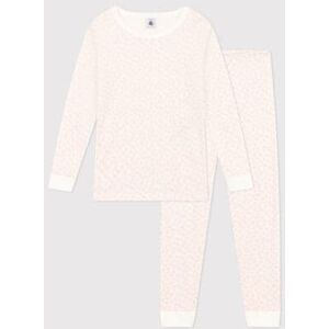 Petit Bateau Pyjama ajuste en coton imprime fleur enfant Marshmallow/ Panty 2A