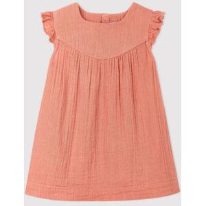 Petit Bateau Robe en gaze de coton bio bebe Rose Papaye 12M