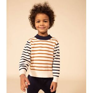 Petit Bateau Pull marin en coton enfant fille / garcon Blanc Avalanche/ Multico 8A