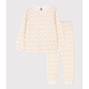 Petit Bateau Pyjama fleur petite fille en tubique Blanc Marshmallow/Blanc Multico 8A