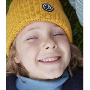 Petit Bateau Bonnet en tricot double en polaire enfant garcon-fille Jaune Boudor 3/4A