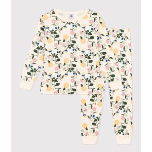 Petit Bateau Pyjama imprime en coton motif fleurs enfant Blanc Avalanche/ Multico 3A