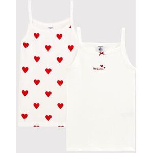 Petit Bateau Lot de 2 chemises a bretelles c?ur petite fille en coton Variante 1 5A