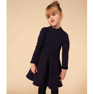 Petit Bateau Robe manches longues unie enfant fille Bleu Smoking 5A