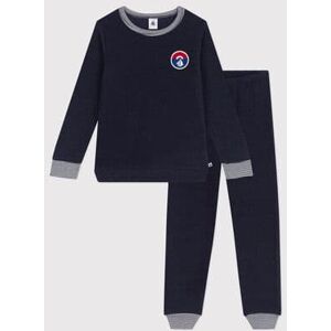 Petit Bateau Pyjama en bouclette eponge enfant Bleu Smoking 4A