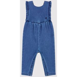 Petit Bateau Combinaison en denim bebe. Bleu Jean 24M