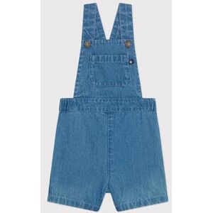 Petit Bateau Salopette courte en denim leger bebe Bleu Denim Clair 24M