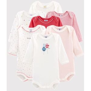 Petit Bateau Lot surprise de 7 bodies manches longues bebe fille Variante 1 9M