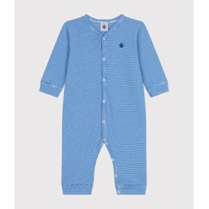 Petit Bateau Pyjama sans pieds a rayures en coton bebe Delphinium/ Marshmallow 24M