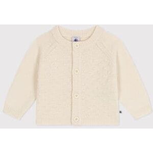 Petit Bateau Cardigan en tricot de laine et nylon recycle bebe Écru Avalanche 24M