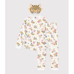 Petit Bateau Pyjama deguisement phosphorescent imprime avec masque panthere en coton enfant Blanc Marshmallow/Blanc Multico 4A