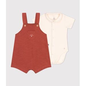 Petit Bateau Ensemble salopette en jersey flamme bebe Marron Fameux 1M