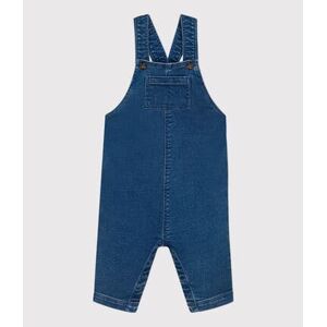 Petit Bateau Salopette longue bebe en denim Bleu Delave 12M