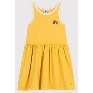 Petit Bateau Robe sans manche en coton enfant fille Jaune Nectar/ Avalanche 6A