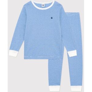 Petit Bateau Pyjama raye en coton enfant Delphinium/ Marshmallow 10A