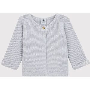 Petit Bateau Cardigan en tricot de coton biologique bebe Gris Poussiere Chine NAI