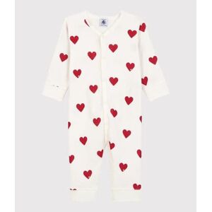 CŒUR_ROUGE Dors-bien sans pieds cœur bébé en coton Blanc Marshmallow/Rouge Terkuit 24M - Publicité