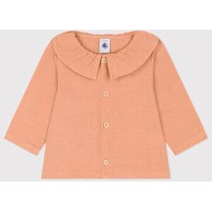 Petit Bateau Blouse manches longues en gaze de coton bebe Rose Sienna 24M