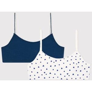 Petit Bateau Lot de 2 brassieres c?ur en coton et elasthanne petite fille Variante 1 12A