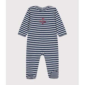 Petit Bateau Pyjama rayures en tubique bebe Bleu Medieval/ Montelimar 6M