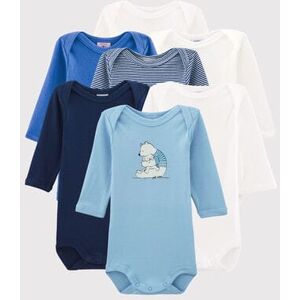 Petit Bateau Lot surprise de 7 bodies manches longues bebe garcon Variante 1 6M