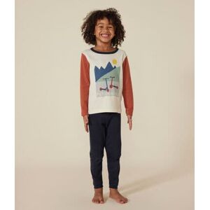 Petit Bateau Pyjama uni motif trottinettes en coton enfant Bleu Smoking/Blanc Multico 5A