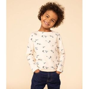 Petit Bateau Tee-shirt manches longues en coton imprime fleuri enfant fille Blanc Avalanche/ Multico 3A