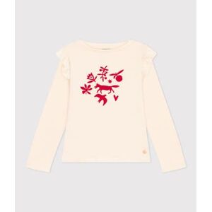 Petit Bateau Tee-shirt manches longues en coton enfant fille Écru Avalanche 8A