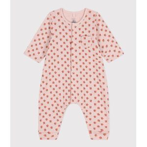 Petit Bateau Combinaison longue en tubique imprime fleuri bebe Rose Saline/Blanc Multico 12M