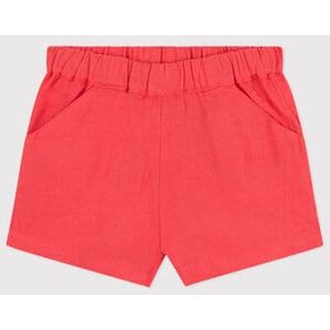 Petit Bateau Short bebe en lin Orange Jupiter 6M