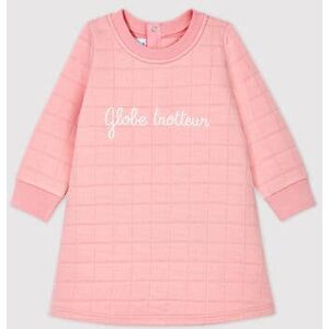 Petit Bateau Robe matelassee bio bebe. Rose Charme 12M